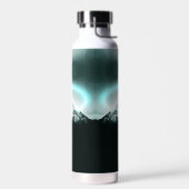 Snowy mountain mysterious blue neon light trinkflasche (Links)