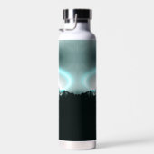 Snowy mountain mysterious blue neon light trinkflasche (Rechts)