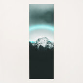 Snowy mountain mysterious blue neon light yogamatte (Vorderseite)
