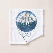 Snowy Mountain Pine Naturerlebnis im Freien Badhandtuch Set (Waschlappen)