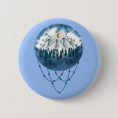 Snowy Mountain Pine Naturerlebnis im Freien Button (Vorderseite)