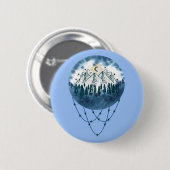 Snowy Mountain Pine Naturerlebnis im Freien Button (Vorne & Hinten)