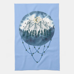 Snowy Mountain Pine Naturerlebnis im Freien Geschirrtuch