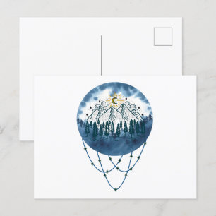 Snowy Mountain Pine Naturerlebnis im Freien Postkarte