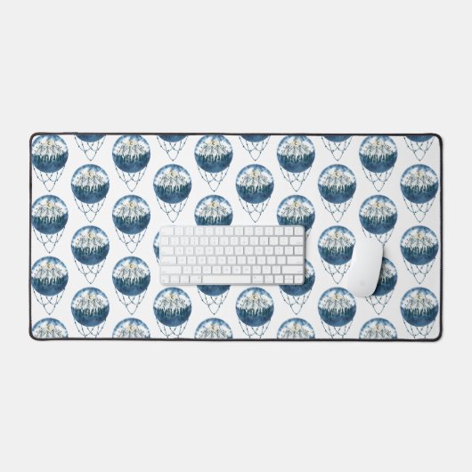 Snowy Mountain Pine Naturerlebnis im Freien Schreibtischunterlage (Tastatur & Maus)