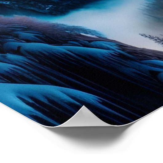 Snowy Mountain Poster (Ecke)