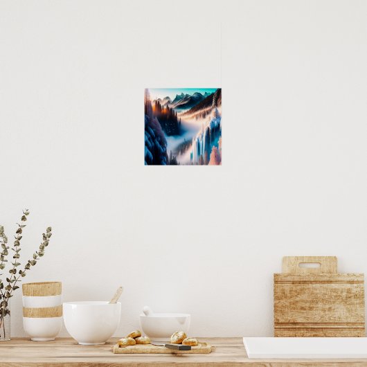 Snowy Mountain Poster (Küche)