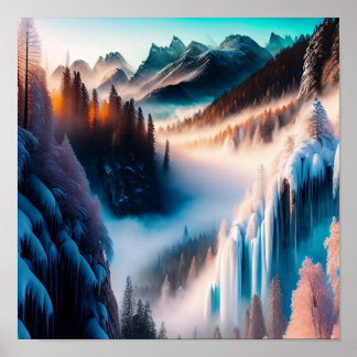 Snowy Mountain Poster