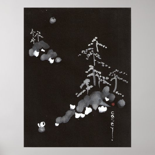 Snowy Mountain Retreat Poster (Vorne)