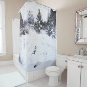 Snowy Mountain Shower Curtain Duschvorhang (Beispiel)