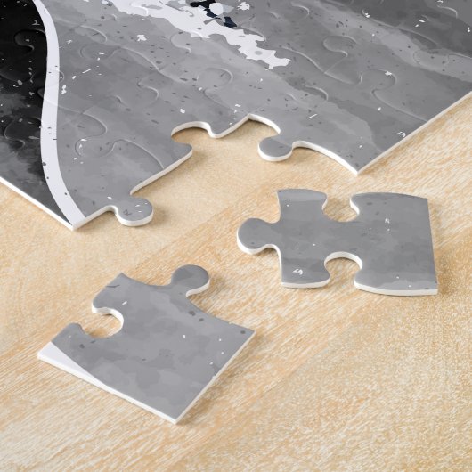 Snowy Mountain Skifahren Puzzle (Seite)