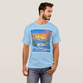 Snowy Mountain Sunset Glow T-Shirt (Vorne ganz)