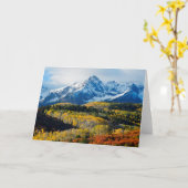 Snowy Mountain & Trees Karte (Gelbe Blume)