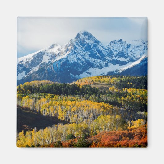 Snowy Mountain & Trees Magnet (Vorne)