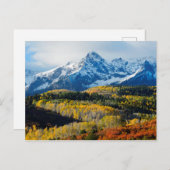 Snowy Mountain & Trees Postkarte (Vorne/Hinten)