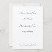 Snowy Mountain Turquoise Lake in Washington Save The Date (Rückseite)