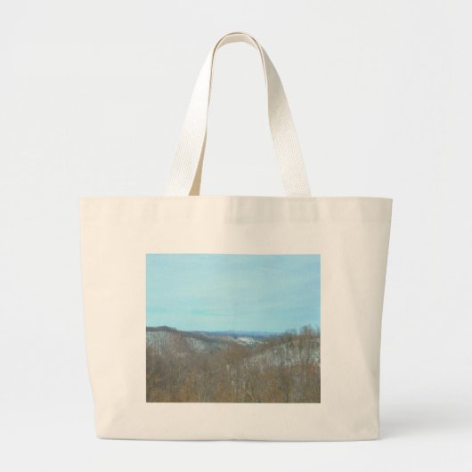 Snowy Mountain West Virginia Ausblick Jumbo Stoffbeutel (Vorne)