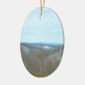Snowy Mountain West Virginia Ausblick Keramikornament (Links)