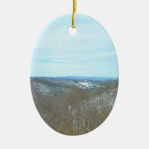 Snowy Mountain West Virginia Ausblick Keramikornament