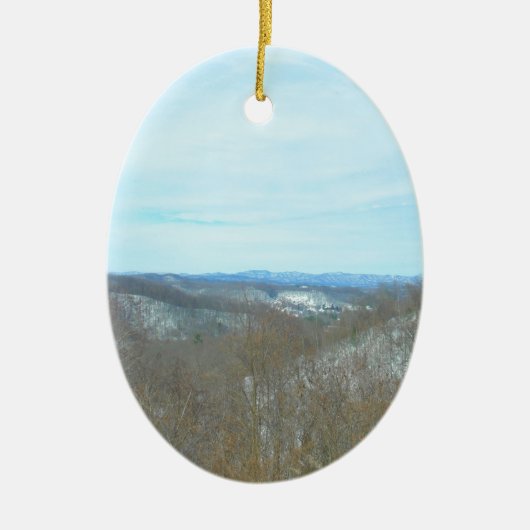 Snowy Mountain West Virginia Ausblick Keramikornament (Vorne)