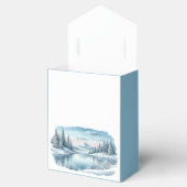 Snowy Mountain Winter Lake Wedding Geschenkschachtel (Geöffnet)