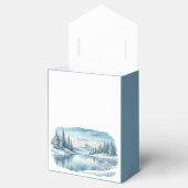 Snowy Mountain Winter Lake Wedding Geschenkschachtel (Geöffnet)