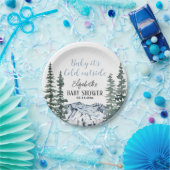 Snowy Mountains Baby It's Cold Outside  Pappteller (Party)