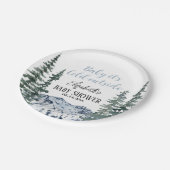 Snowy Mountains Baby It's Cold Outside  Pappteller (Schrägansicht)