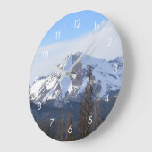 Snowy Mountains Fotografy Wohngestaltung Clock Große Wanduhr (Winkel)