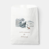 Snowy Mountains Woodland Elegante Urlaub Geschenktütchen (Vorderseite)