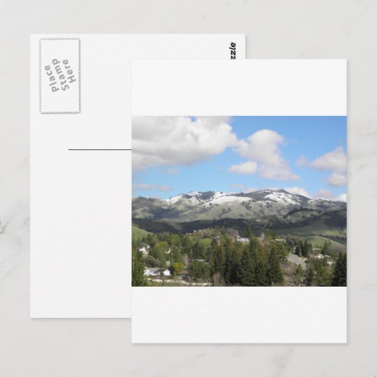 Snowy Mt. Diablo Postkarte (Vorne/Hinten)