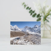 Snowy Mt Everest & Tea House, Himalaya Mountains Postkarte (Stehend Vorderseite)