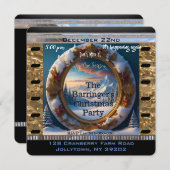 Snowy Mt. Friedliches jährliches Weihnachtsfest Pa Einladung (Vorne/Hinten)