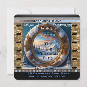 Snowy Mt. Friedliches jährliches Weihnachtsfest Pa Einladung