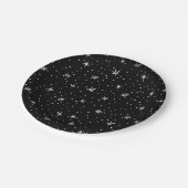 Snowy-Nachtwinter-Partywaren Pappteller (Schrägansicht)
