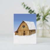 Snowy New England Barn im Winter Postkarte (Stehend Vorderseite)