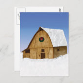 Snowy New England Barn im Winter Postkarte (Vorne/Hinten)