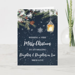 Snowy Night Daughter & Daughter im Gesetz Weihnach Karte