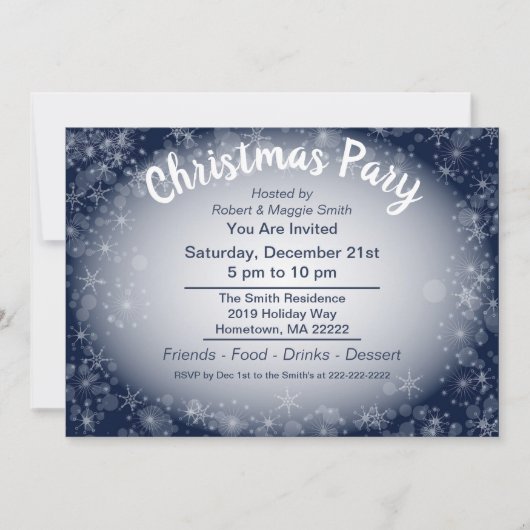 Snowy Night Einladung (Vorderseite)