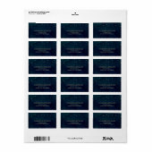 Snowy Night Elegant Winter Wedding Address Labels Adressaufkleber (Vorne)