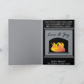 Snowy Night, Frohe Weihnachtsgrüßkarte Dankeskarte (Innenseite)