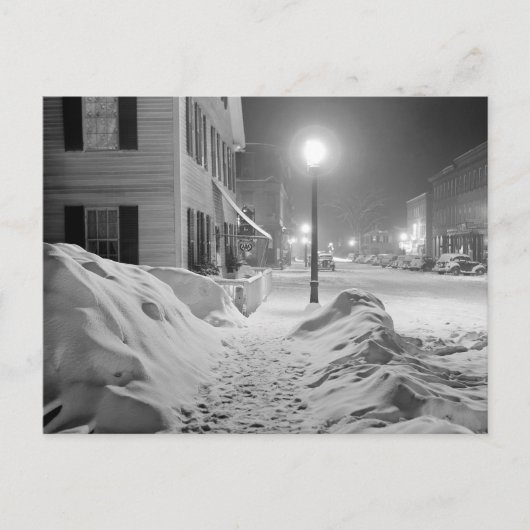 Snowy Night in Vermont, 1940 Postkarte (Vorderseite)