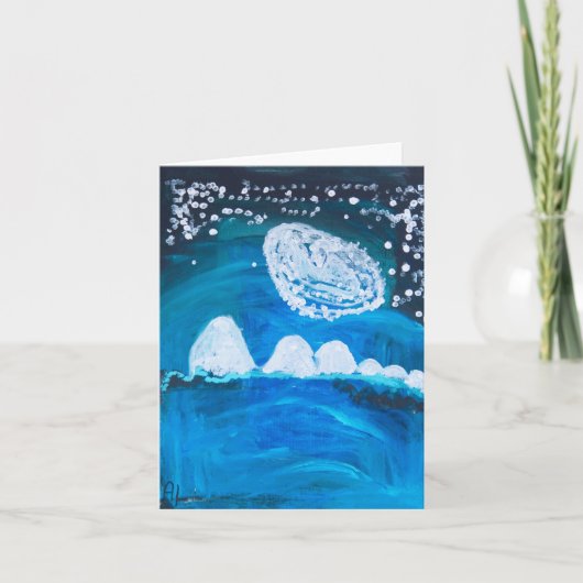 Snowy Night Karte (Vorderseite)