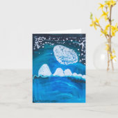 Snowy Night Karte (Gelbe Blume)