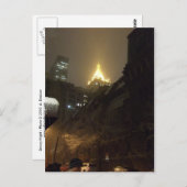 Snowy Night Postkarte (Vorne/Hinten)