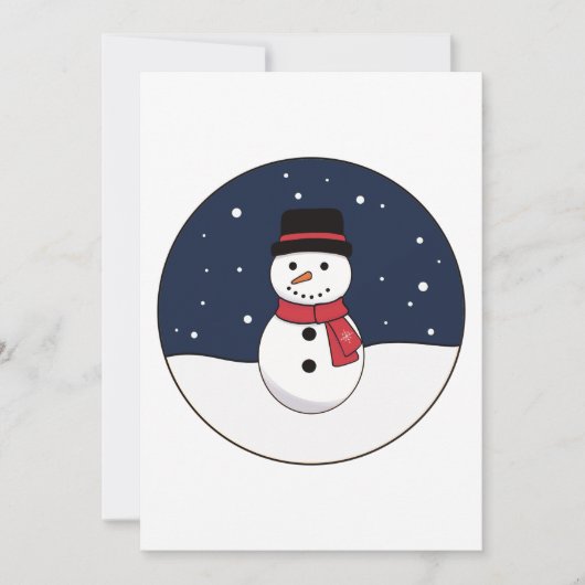Snowy Night Snowman Weihnachten (Vorderseite)