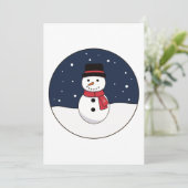 Snowy Night Snowman Weihnachten (Stehend Vorderseite)