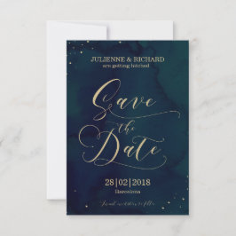 Snowy Night Winter Wedding Confetti Save the Date Einladung
