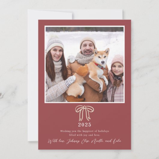 Snowy Ornament Christmas Card Einladung (Rückseite)