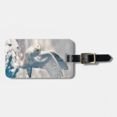 Snowy Owl abheben Gepäckanhänger (Vorderseite horizontal)